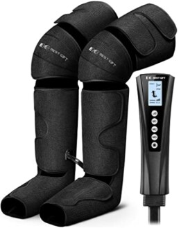 Leg massager with control panel for circulation therapy